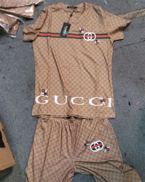 gucci shirt and short set|Gucci khaki shorts.